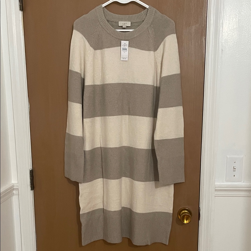 LOFT Striped Knit Dress